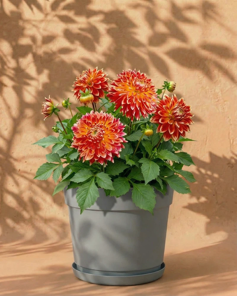 Dahlien (orange-rot) - Image 8