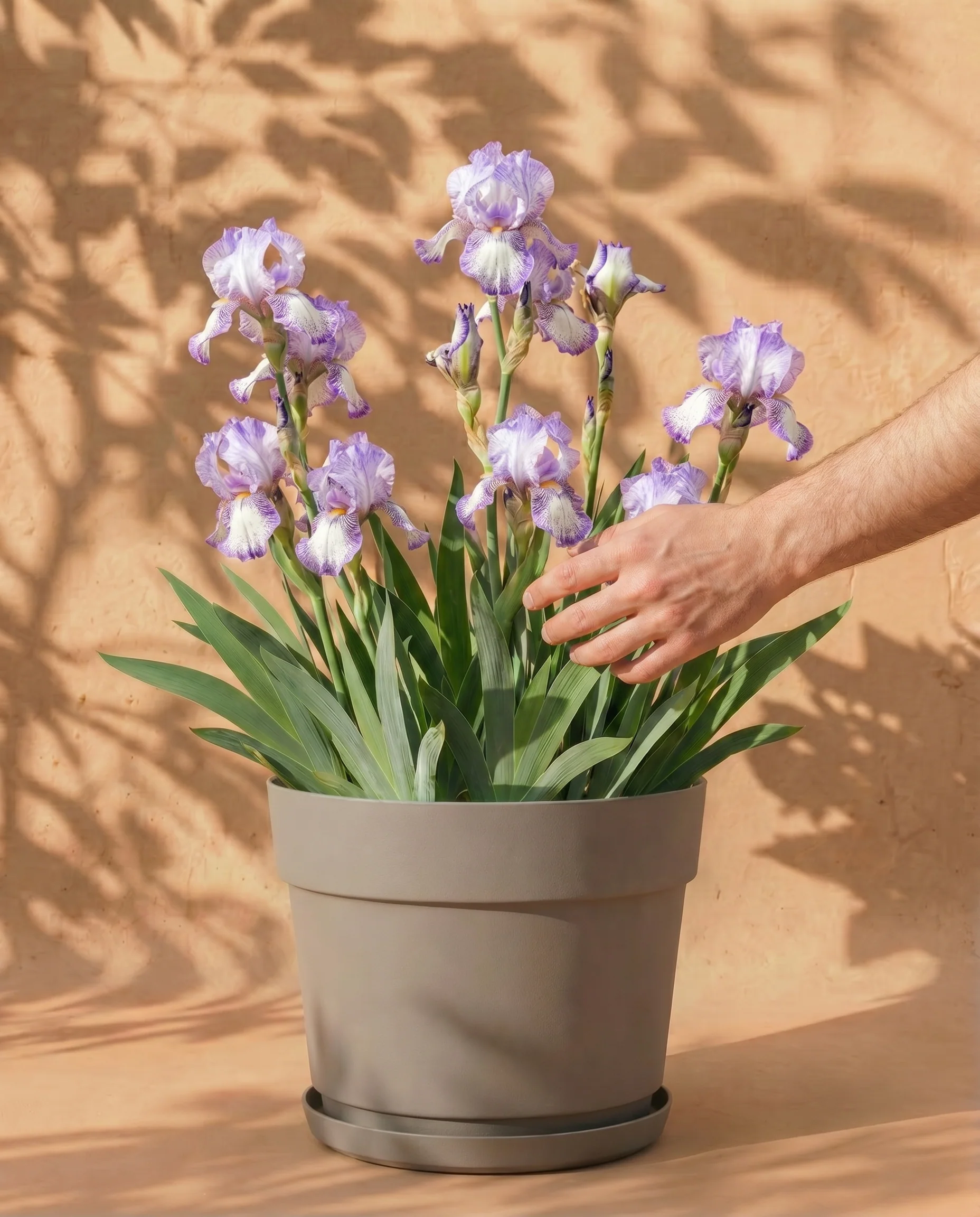 Iris (weiß-violett)