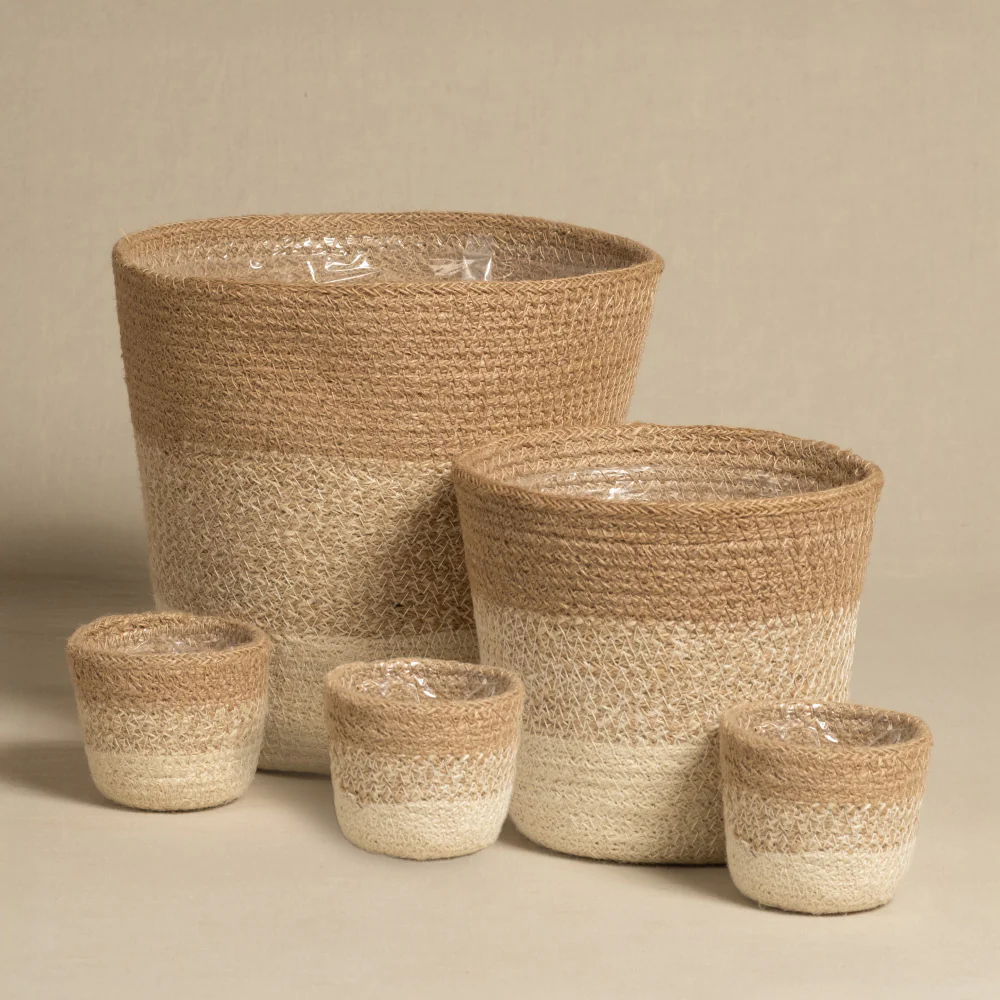 Pflanzenkorb-Set aus Jute (Lapis | 22, 16, 3×7)