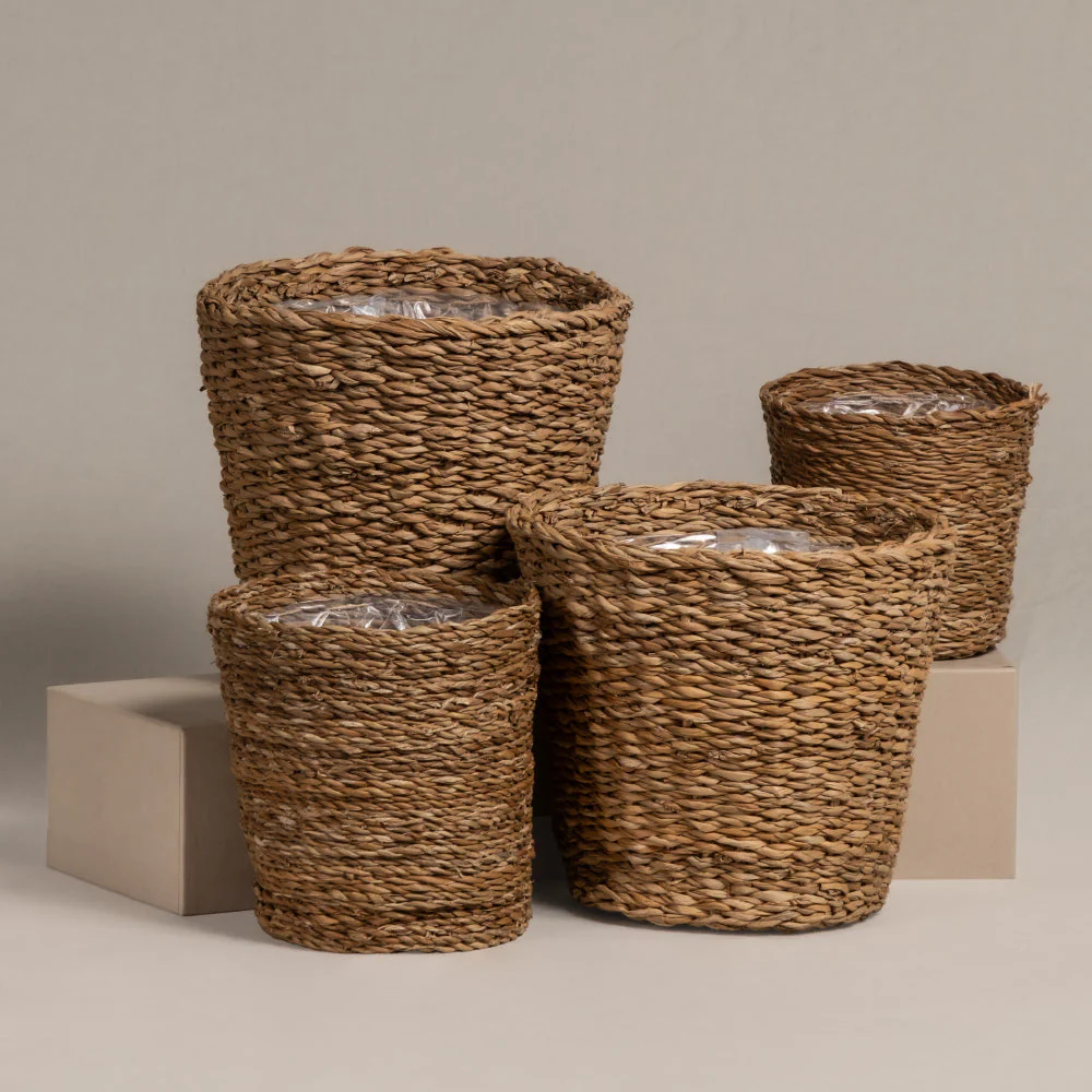 Pflanzkorb-Set aus Seegras (Kesat | 2× 22, 18, 16)