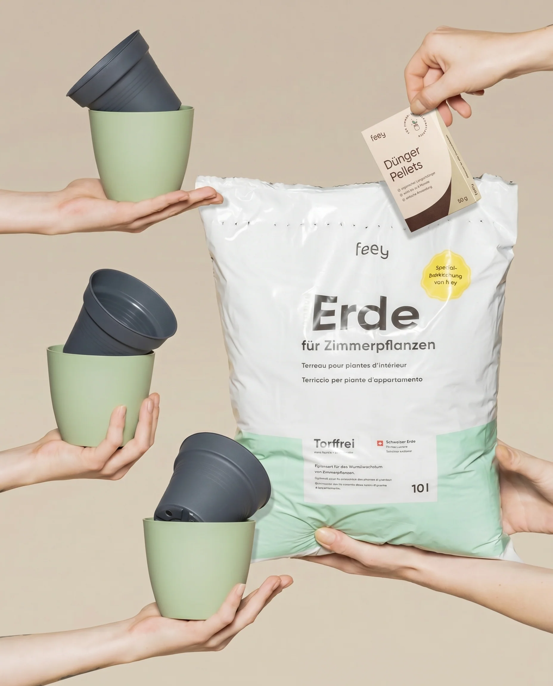 Umtopfset für Babypflanzen